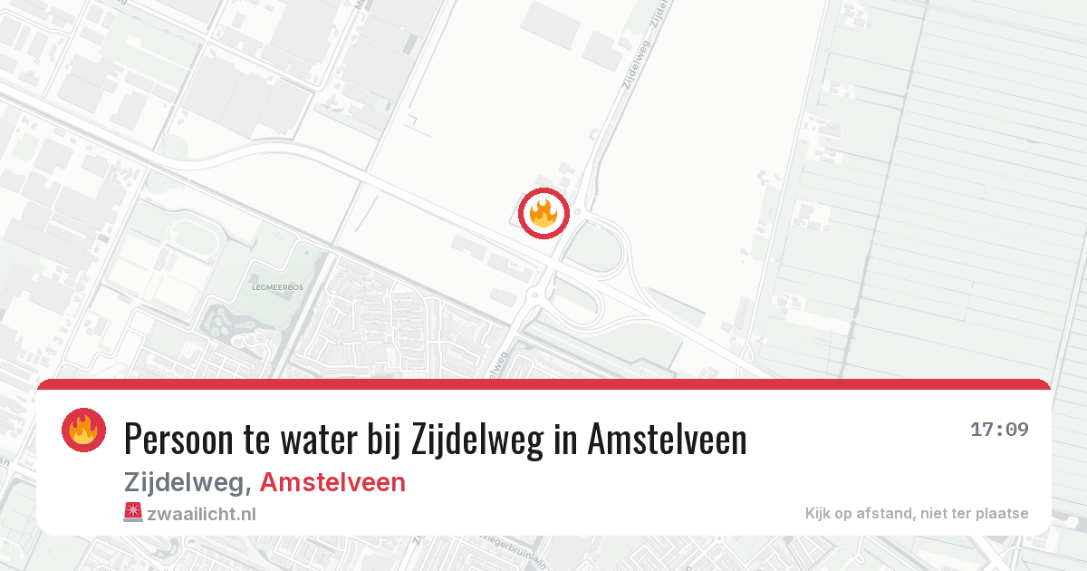 Persoon te water bij Zijdelweg in Amstelveen — 19 jun 2026