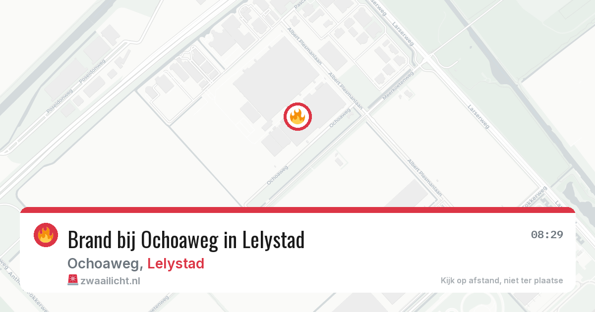 Brand bij Ochoaweg in Lelystad — 7 jun 2026