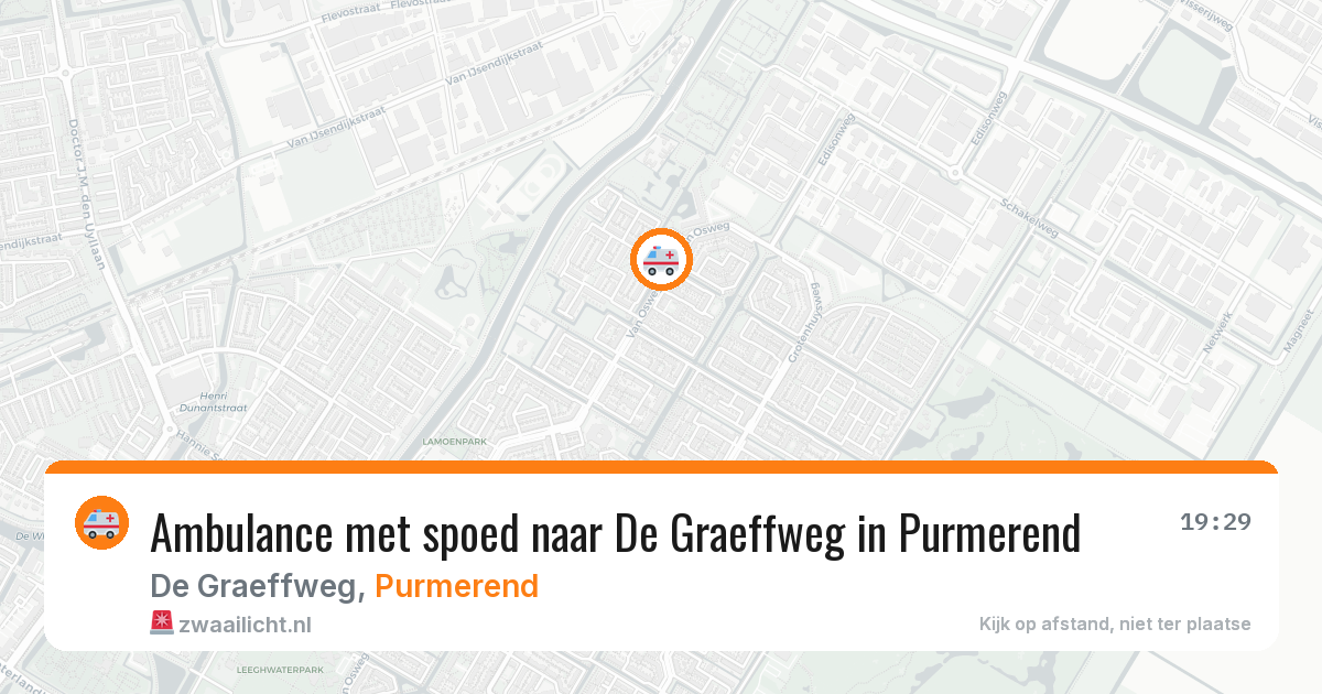 Ambulance met spoed naar De Graeffweg in Purmerend — 16 mrt 2026