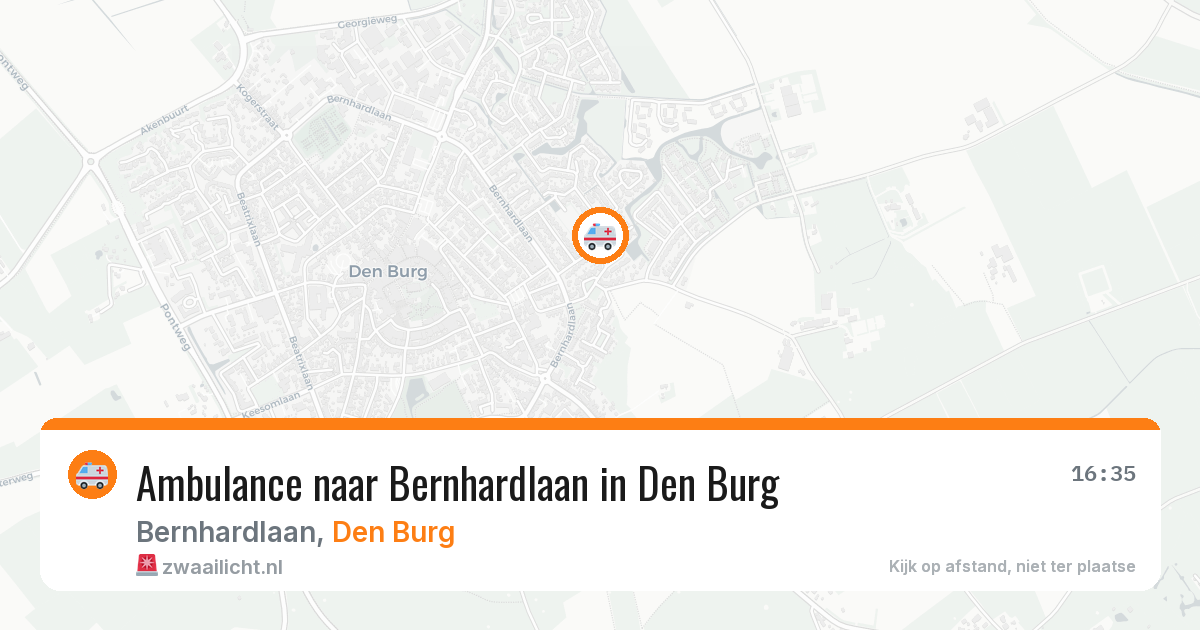 Ambulance naar Bernhardlaan in Den Burg — 29 jul 2026