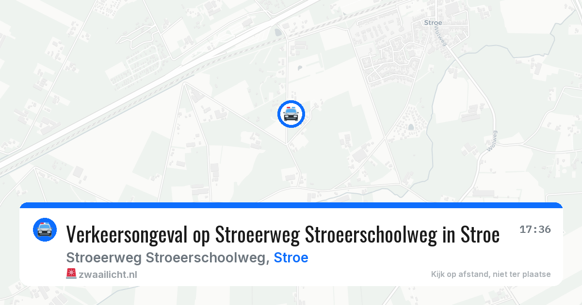 Verkeersongeval op Stroeerweg Stroeerschoolweg in Stroe — 1 jul 2026