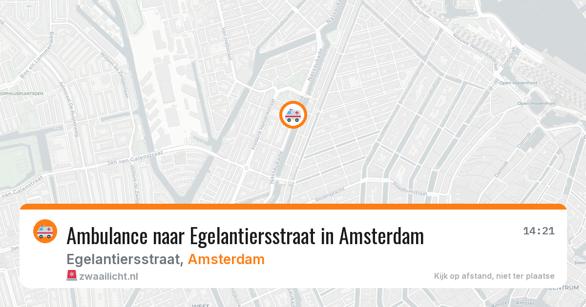 Ambulance naar Egelantiersstraat in Amsterdam — 21 mrt 2026