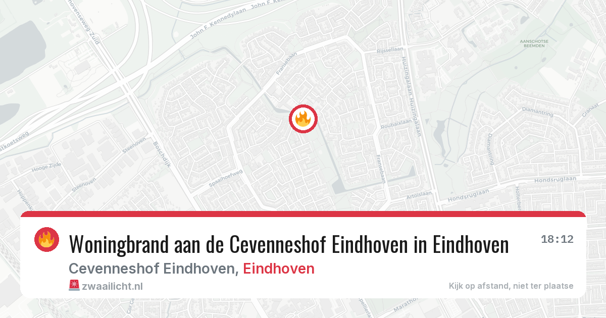 Woningbrand aan de Cevenneshof Eindhoven in Eindhoven — 23 jan 2026