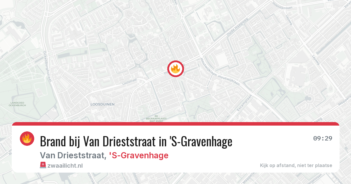 Brand bij Van Drieststraat in 'S-Gravenhage — 22 mrt 2026