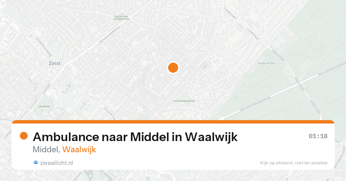 Ambulance naar Middel in Waalwijk — 31 jan 2026