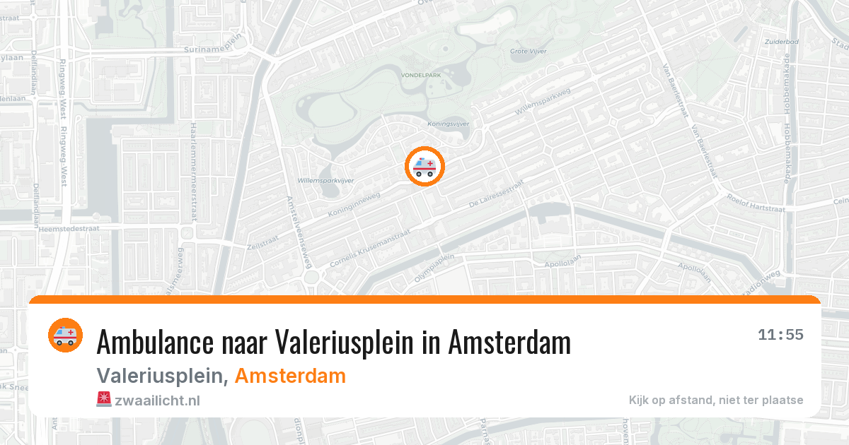 Ambulance naar Valeriusplein in Amsterdam — 10 jul 2026