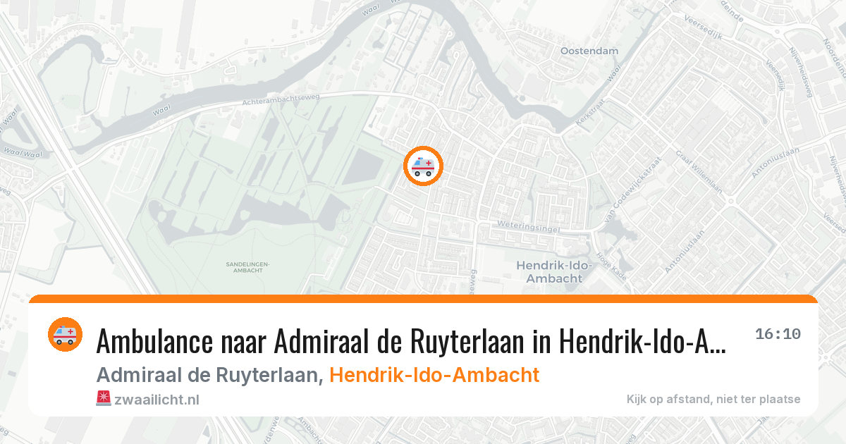 Ambulance naar Admiraal de Ruyterlaan in Hendrik-Ido-Ambacht — 26 mei 2026