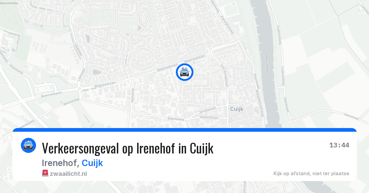 Verkeersongeval op Irenehof in Cuijk — 6 apr 2026
