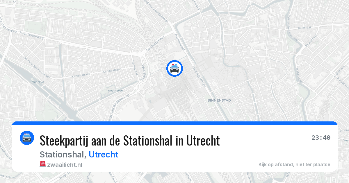 Steekpartij aan de Stationshal in Utrecht — 26 apr 2026