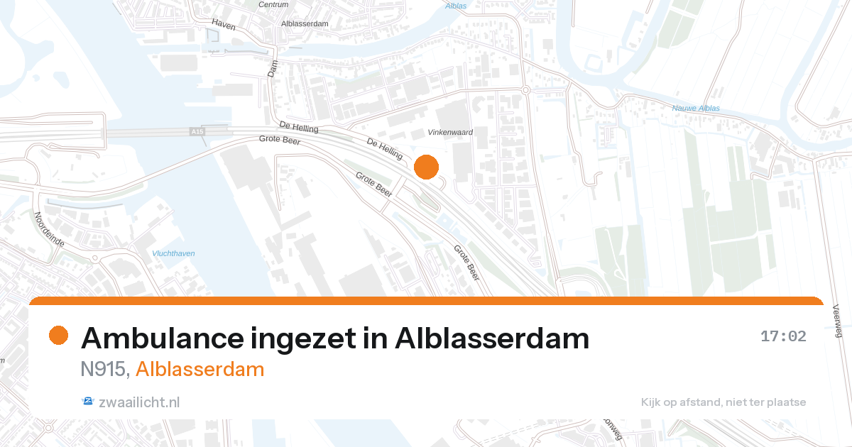 Ambulance ingezet in Alblasserdam — 28 aug 2026