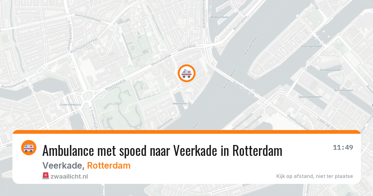 Ambulance met spoed naar Veerkade in Rotterdam — 6 jul 2026