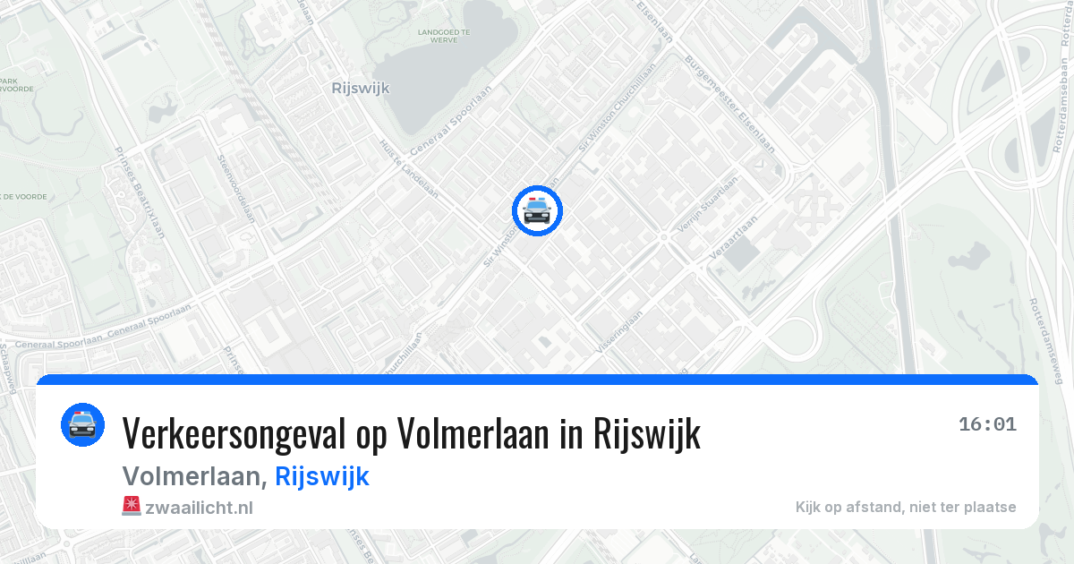 Verkeersongeval op Volmerlaan in Rijswijk — 3 jul 2026