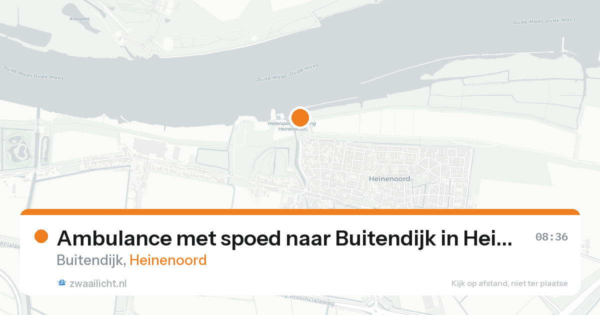 Ambulance met spoed naar Buitendijk in Heinenoord — 25 aug 2026