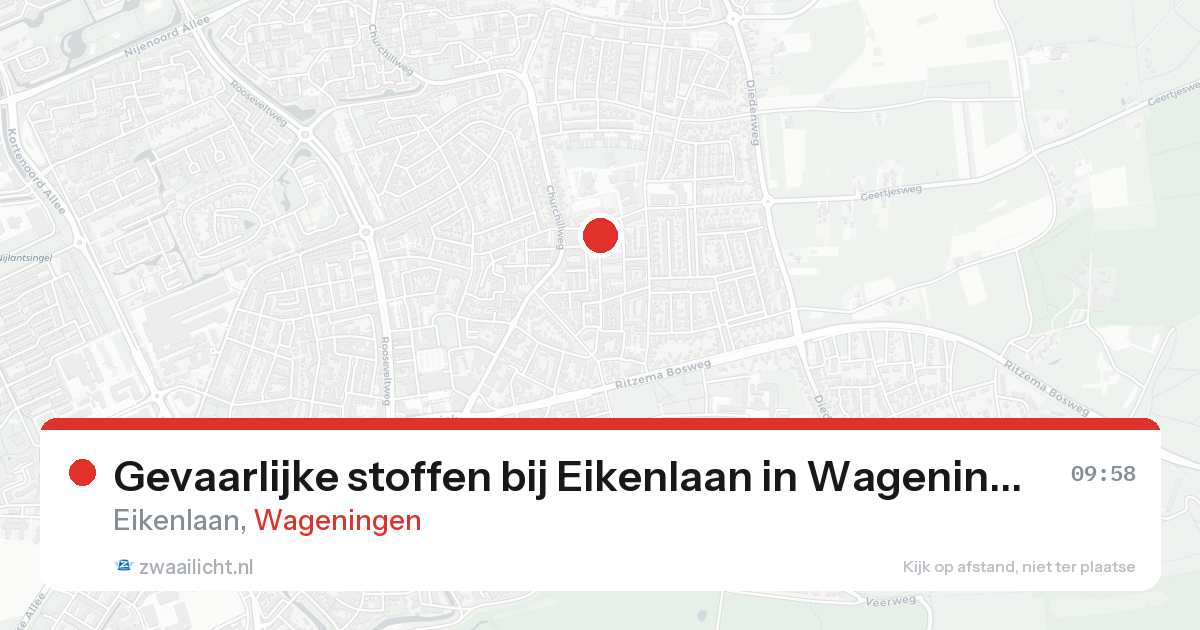 Gevaarlijke stoffen bij Eikenlaan in Wageningen — 24 feb 2026