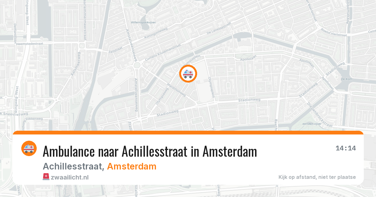 Ambulance naar Achillesstraat in Amsterdam — 12 apr 2026