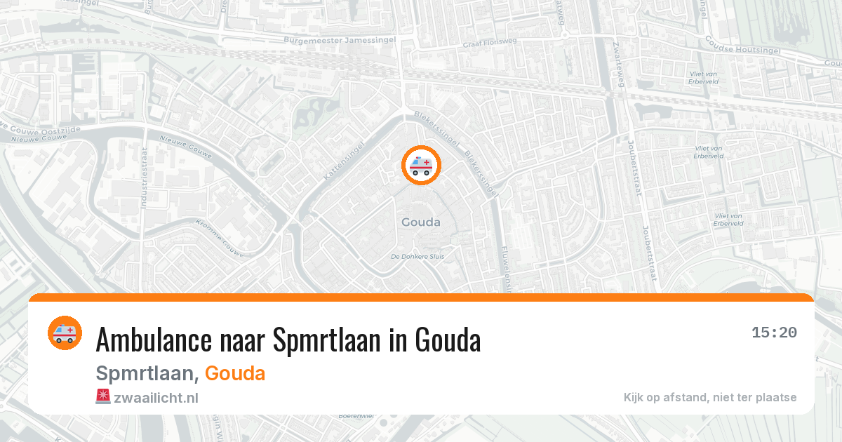 Ambulance naar Spmrtlaan in Gouda — 15 jun 2026