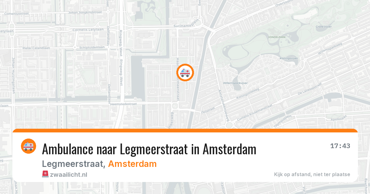 Ambulance naar Legmeerstraat in Amsterdam — 11 apr 2026