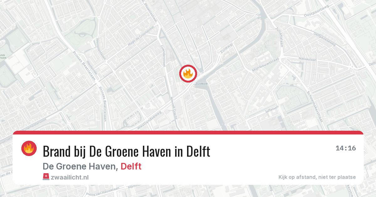 Brand bij De Groene Haven in Delft — 3 mei 2026