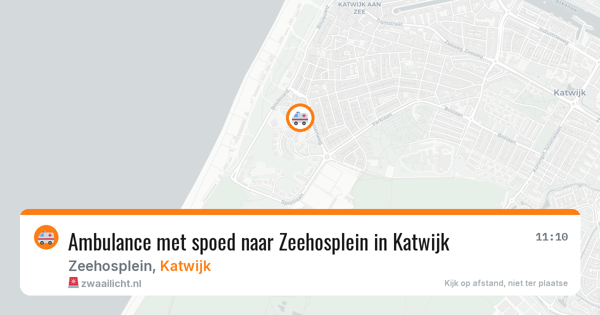 Ambulance met spoed naar Zeehosplein in Katwijk — 13 jul 2026