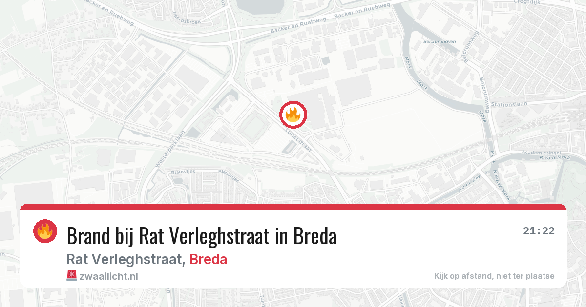 Brand bij Rat Verleghstraat in Breda — 18 jul 2026