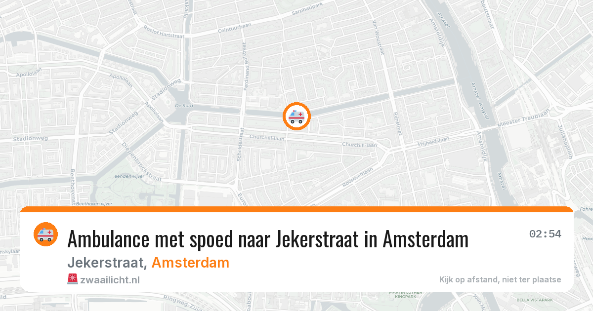 Ambulance met spoed naar Jekerstraat in Amsterdam — 14 apr 2026