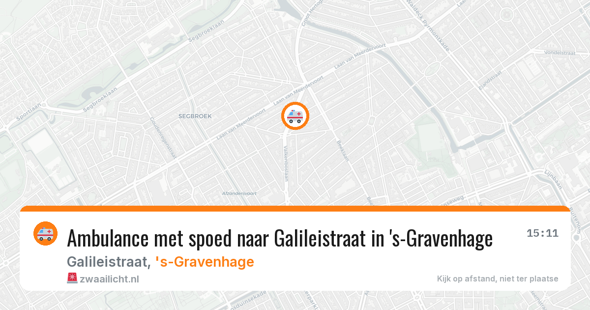 Ambulance met spoed naar Galileistraat in 's-Gravenhage — 21 jan 2026