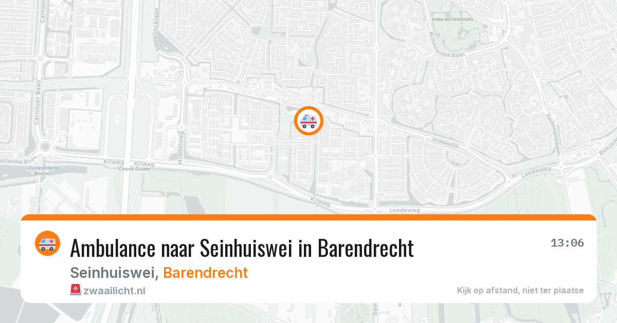 Ambulance naar Seinhuiswei in Barendrecht — 14 jun 2026