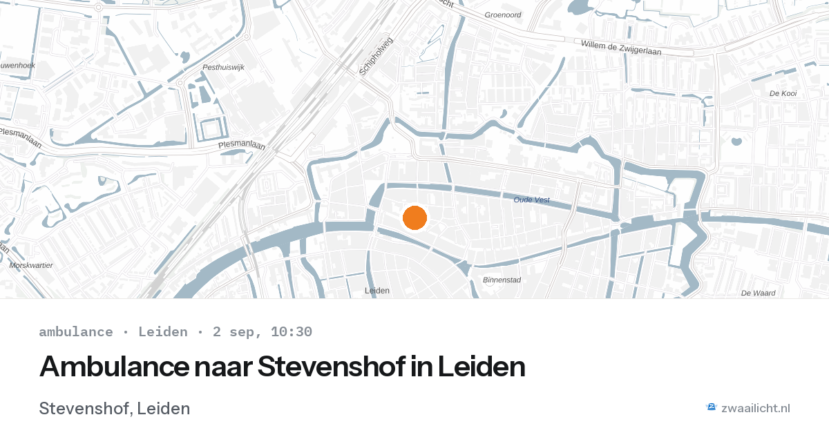 Ambulance naar Stevenshof in Leiden — 2 sep 2026