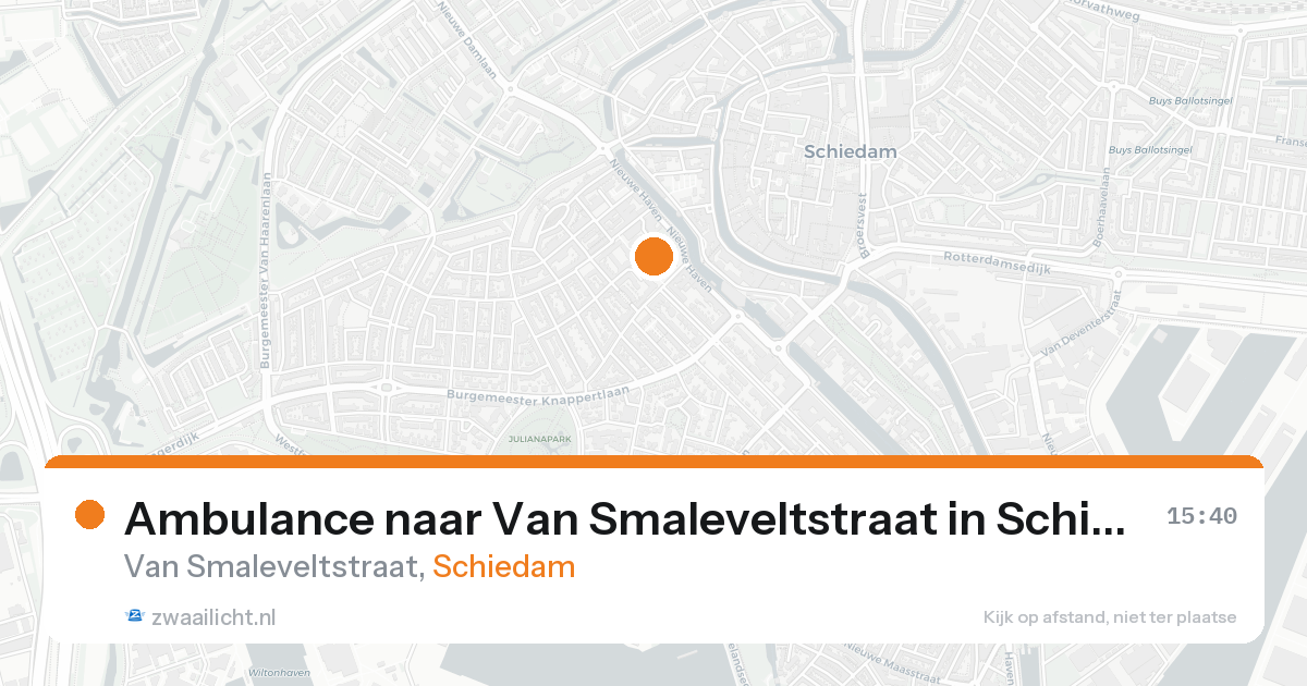 Ambulance naar Van Smaleveltstraat in Schiedam — 30 jan 2026