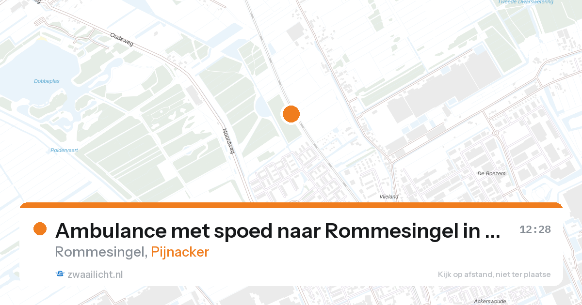 Ambulance met spoed naar Rommesingel in Pijnacker — 21 mrt 2026