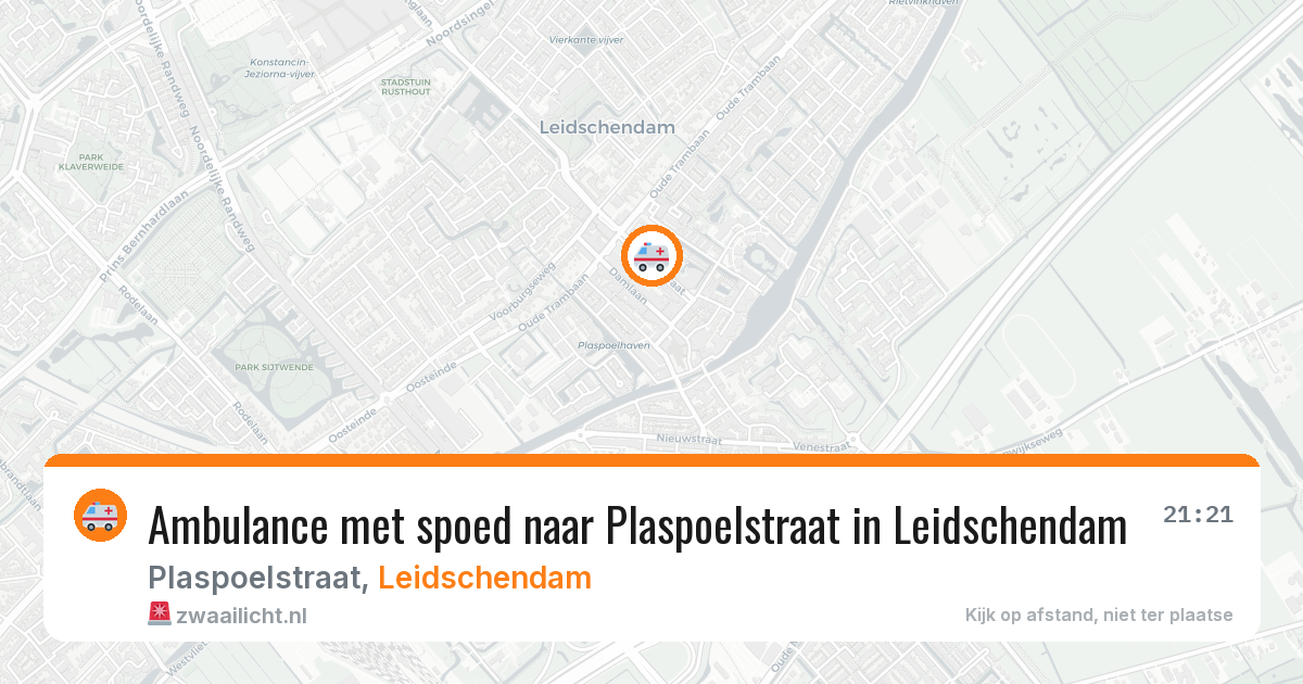 Ambulance met spoed naar Plaspoelstraat in Leidschendam — 24 mei 2026
