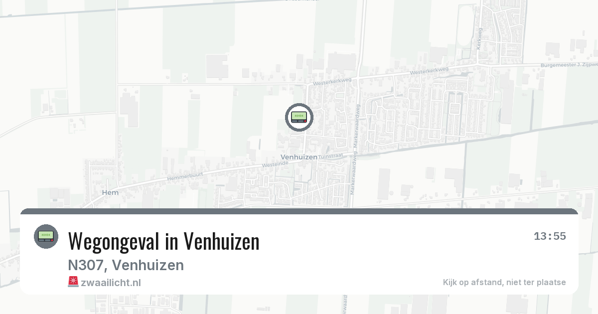 Wegongeval in Venhuizen — 7 mrt 2026