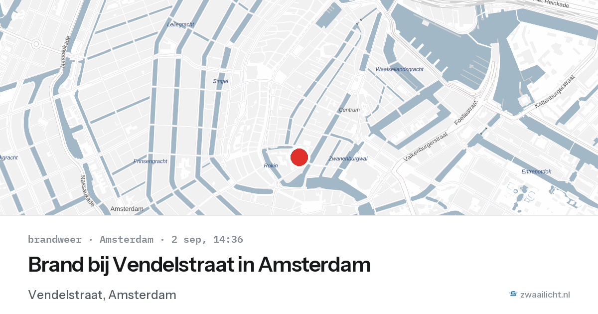 Brand bij Vendelstraat in Amsterdam — 2 sep 2026