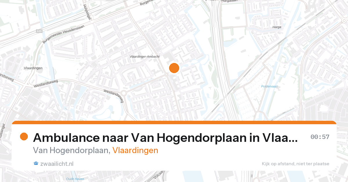 Ambulance naar Van Hogendorplaan in Vlaardingen — 31 jan 2026