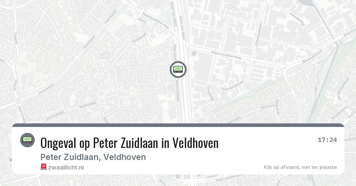 Ongeval op Peter Zuidlaan in Veldhoven — 7 jul 2026