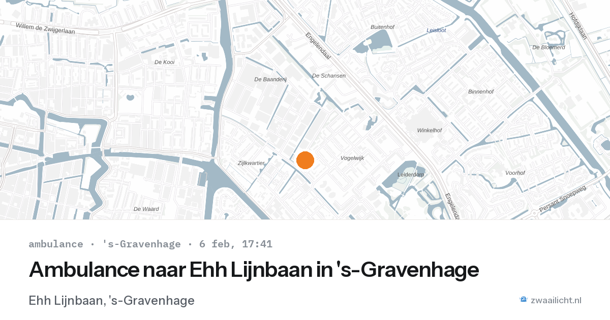 Ambulance naar Ehh Lijnbaan in 's-Gravenhage — 6 feb 2026