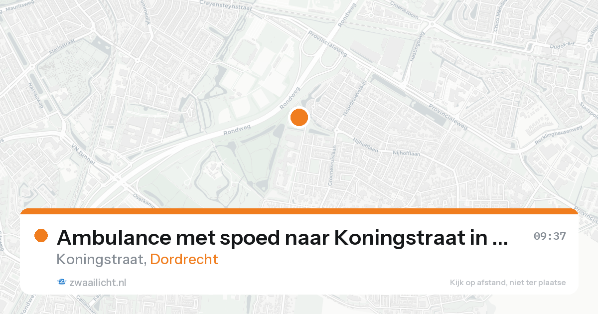 Ambulance met spoed naar Koningstraat in Dordrecht — 15 aug 2026