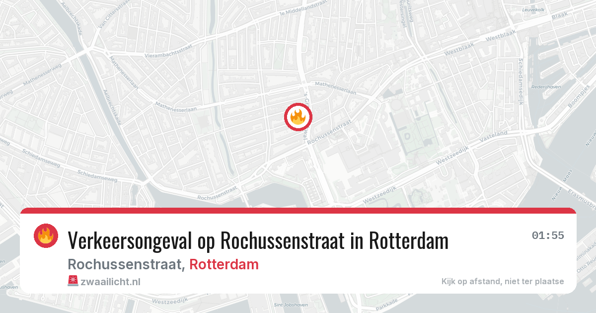 Verkeersongeval op Rochussenstraat in Rotterdam — 25 apr 2026