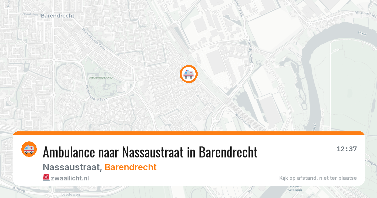 Ambulance naar Nassaustraat in Barendrecht — 11 jul 2026