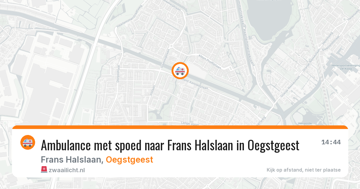 Ambulance met spoed naar Frans Halslaan in Oegstgeest — 2 aug 2026