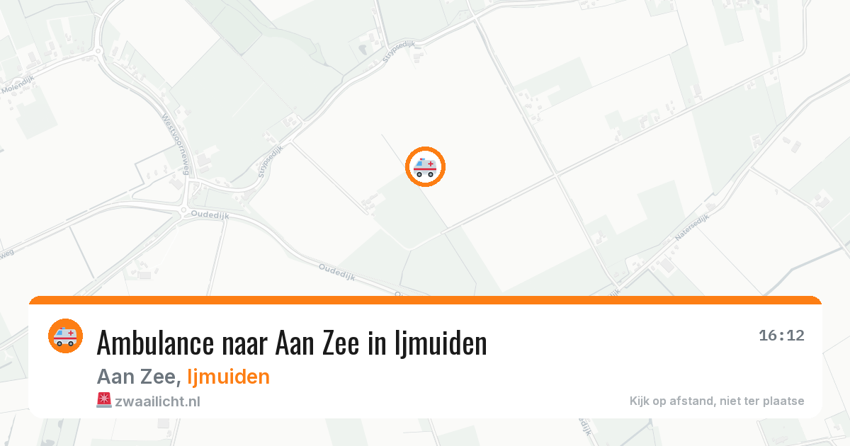 Ambulance naar Aan Zee in Ijmuiden — 13 aug 2026