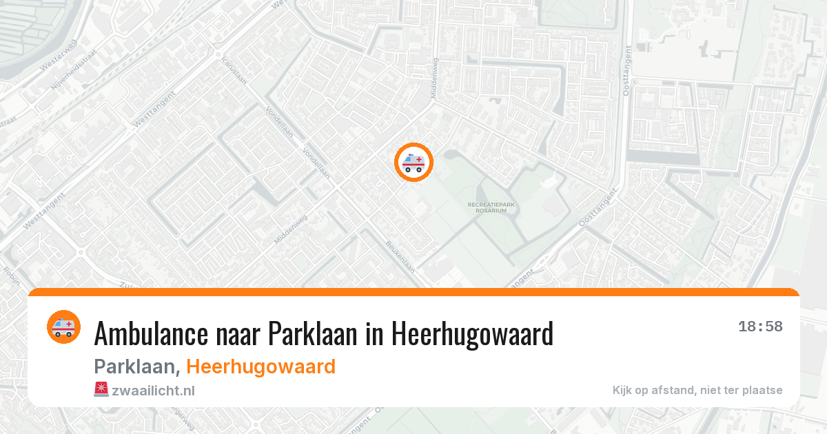 Ambulance naar Parklaan in Heerhugowaard — 28 mei 2026