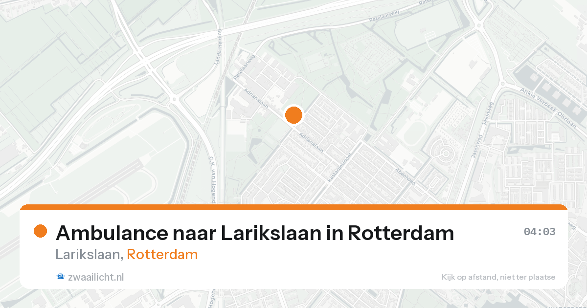 Ambulance naar Larikslaan in Rotterdam — 26 mei 2026