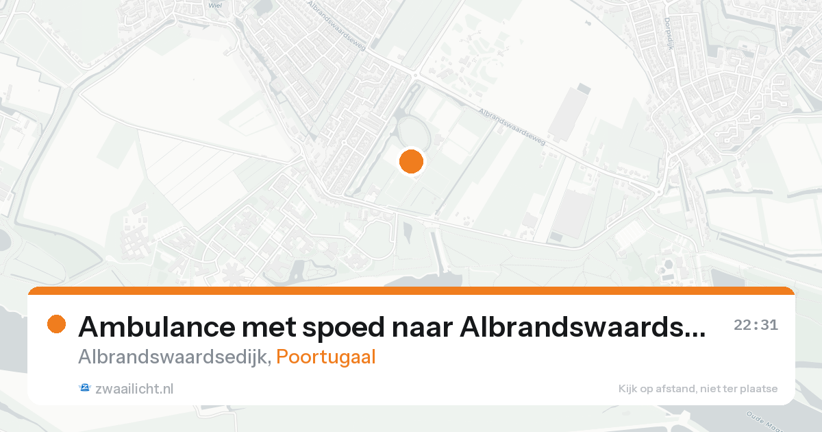 Ambulance met spoed naar Albrandswaardsedijk in Poortugaal — 19 aug 2026