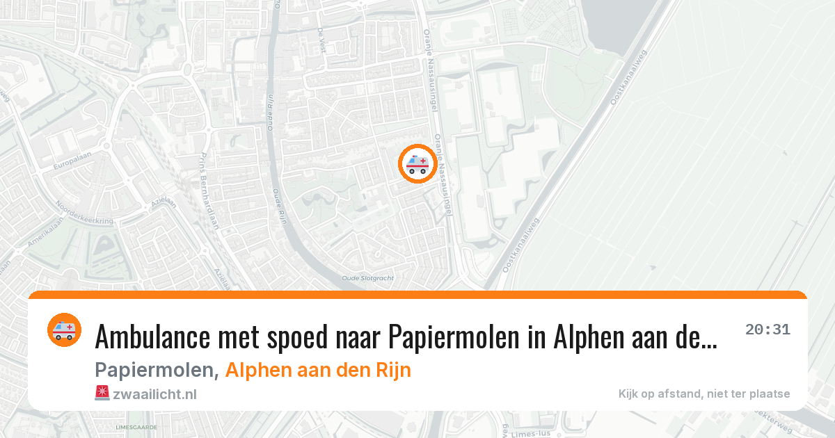 Ambulance met spoed naar Papiermolen in Alphen aan den Rijn — 12 jul 2026