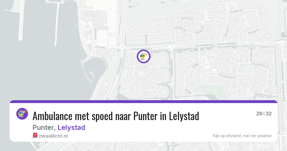 Ambulance met spoed naar Punter in Lelystad — 14 jun 2026