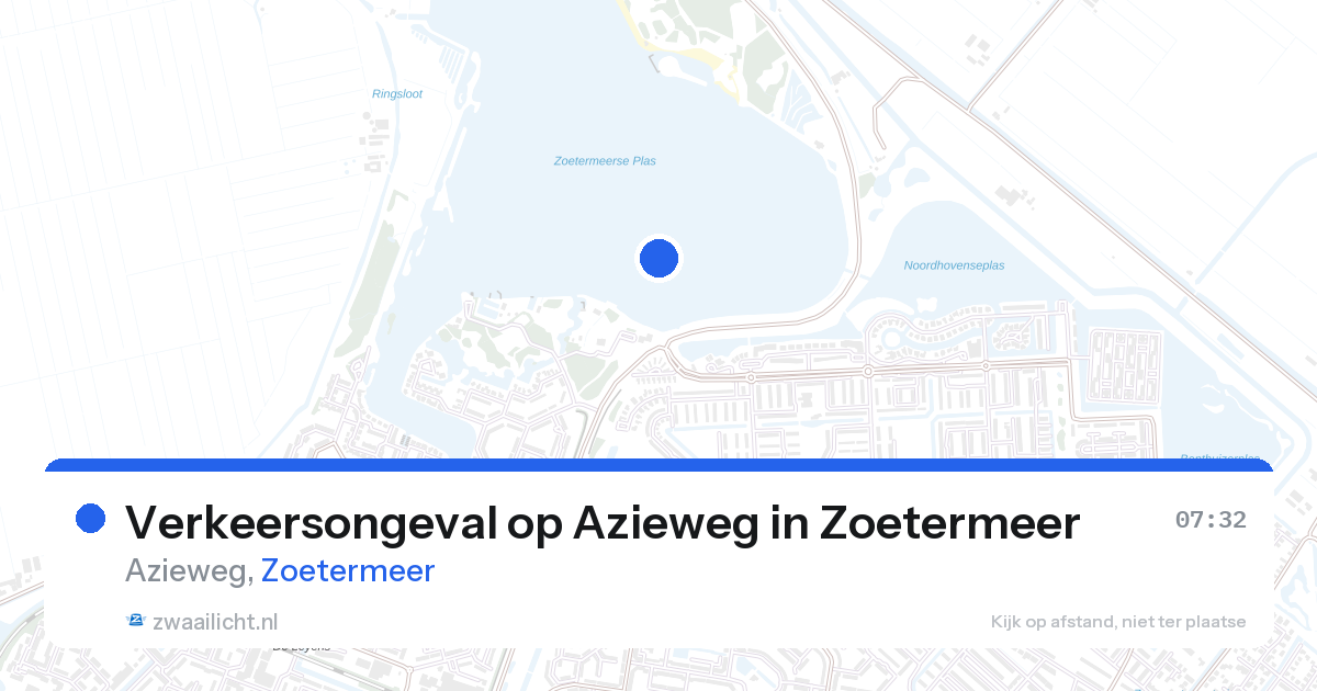 Verkeersongeval op Azieweg in Zoetermeer — 27 aug 2026