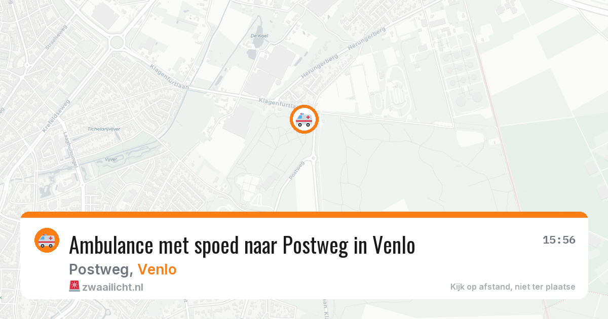Ambulance met spoed naar Postweg in Venlo — 5 aug 2026