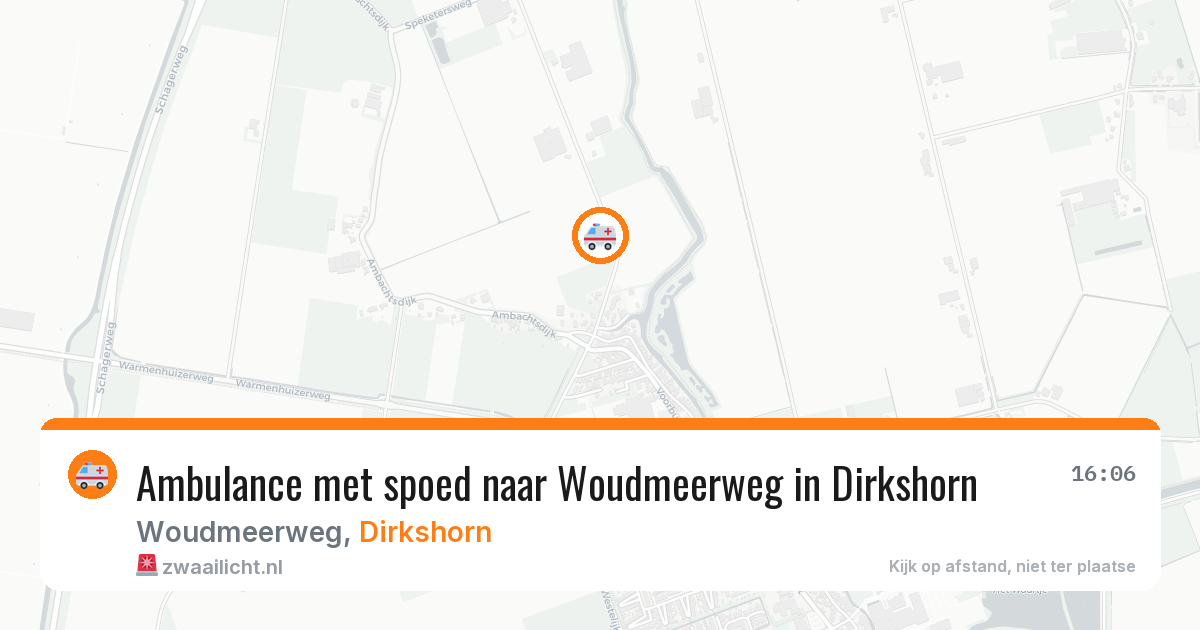 Ambulance met spoed naar Woudmeerweg in Dirkshorn — 11 jun 2026