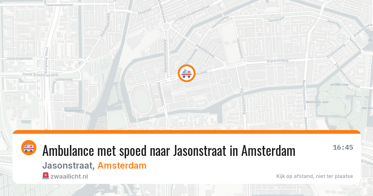 Ambulance met spoed naar Jasonstraat in Amsterdam — 6 jul 2026